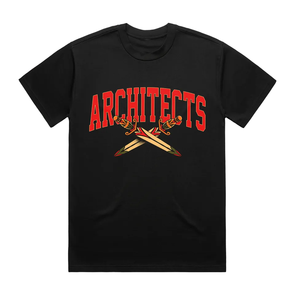 architects-tiger-knife-t-shirt-schwarz-tattoo-baumwolle image 1