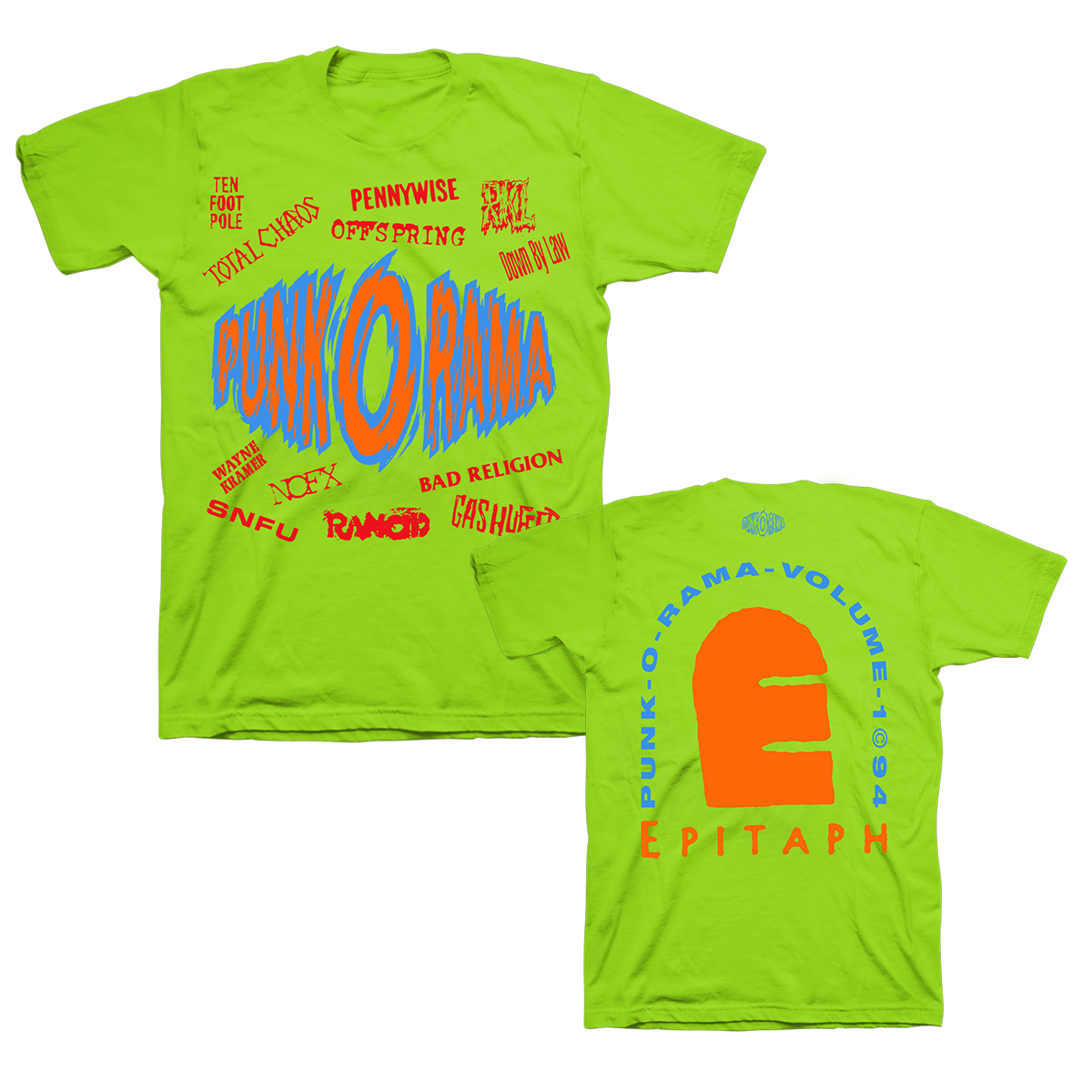punk-o-rama-por-logo-t-shirt-limettengr-n-100-baumwolle image 1
