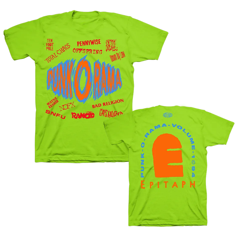punk-o-rama-por-logo-t-shirt-limettengr-n-100-baumwolle image 1