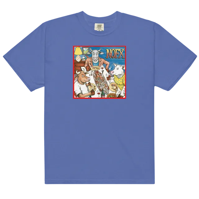 nofx-liberal-animation-t-shirt-blau-cover-baumwolle image 1
