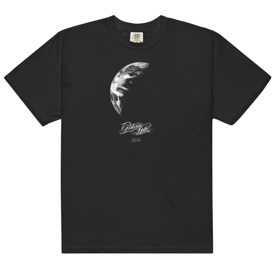 atlas-t-shirt-schwarz-albumcover-shirt-baumwolle image 1