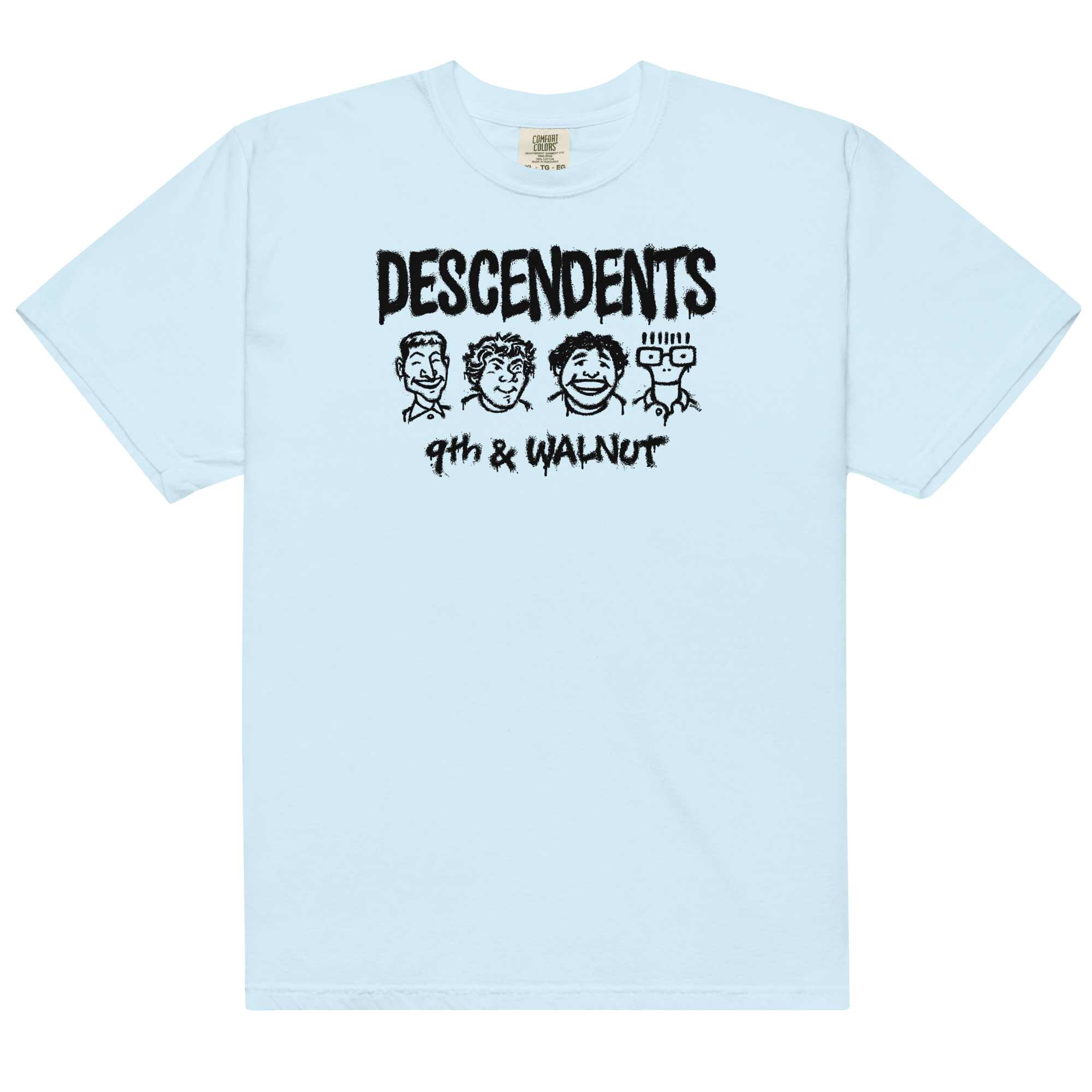 descendents-9th-walnut-t-shirt-hellblau-graffiti image 1