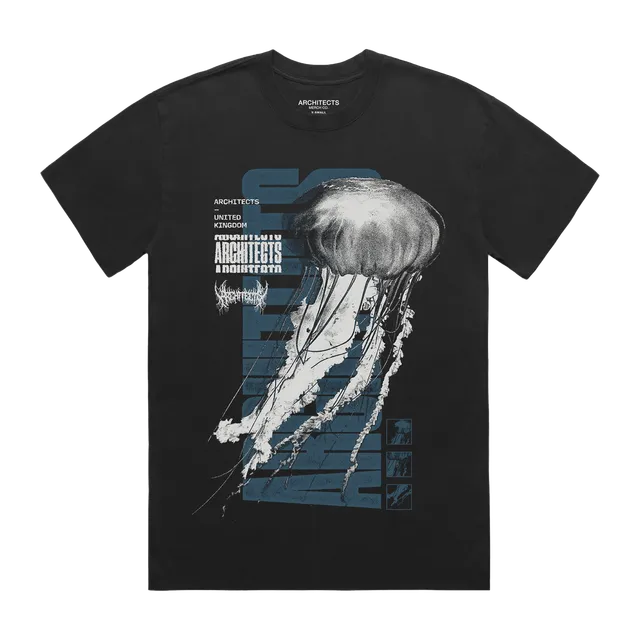 architects-jellyfish-t-shirt-faded-black-baumwolle image 1