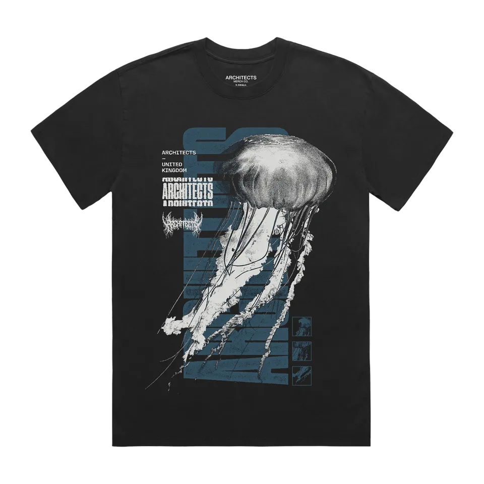 architects-jellyfish-t-shirt-faded-black-baumwolle image 1