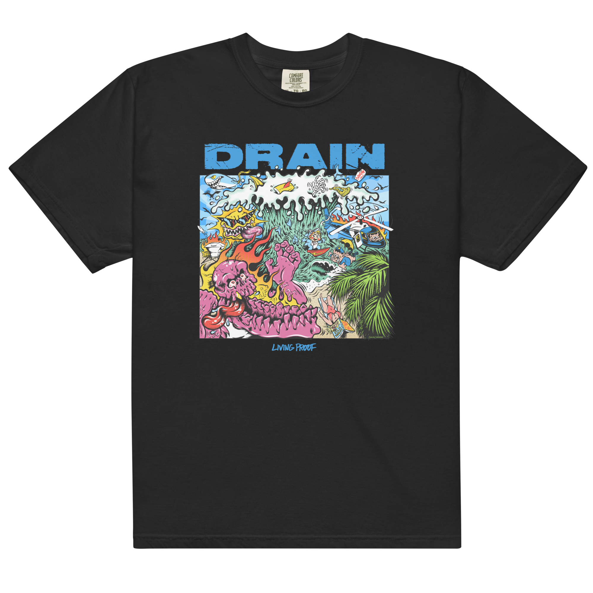 drain-living-proof-t-shirt-schwarz-baumwolle image 1