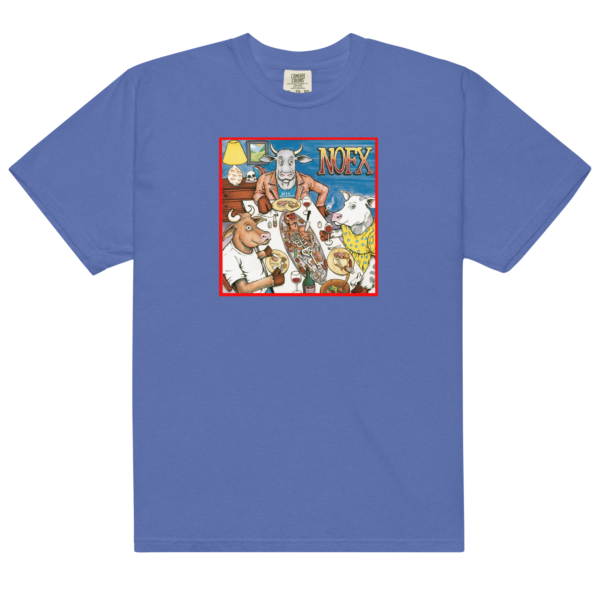 nofx-liberal-animation-t-shirt-blau-cover-baumwolle image 1