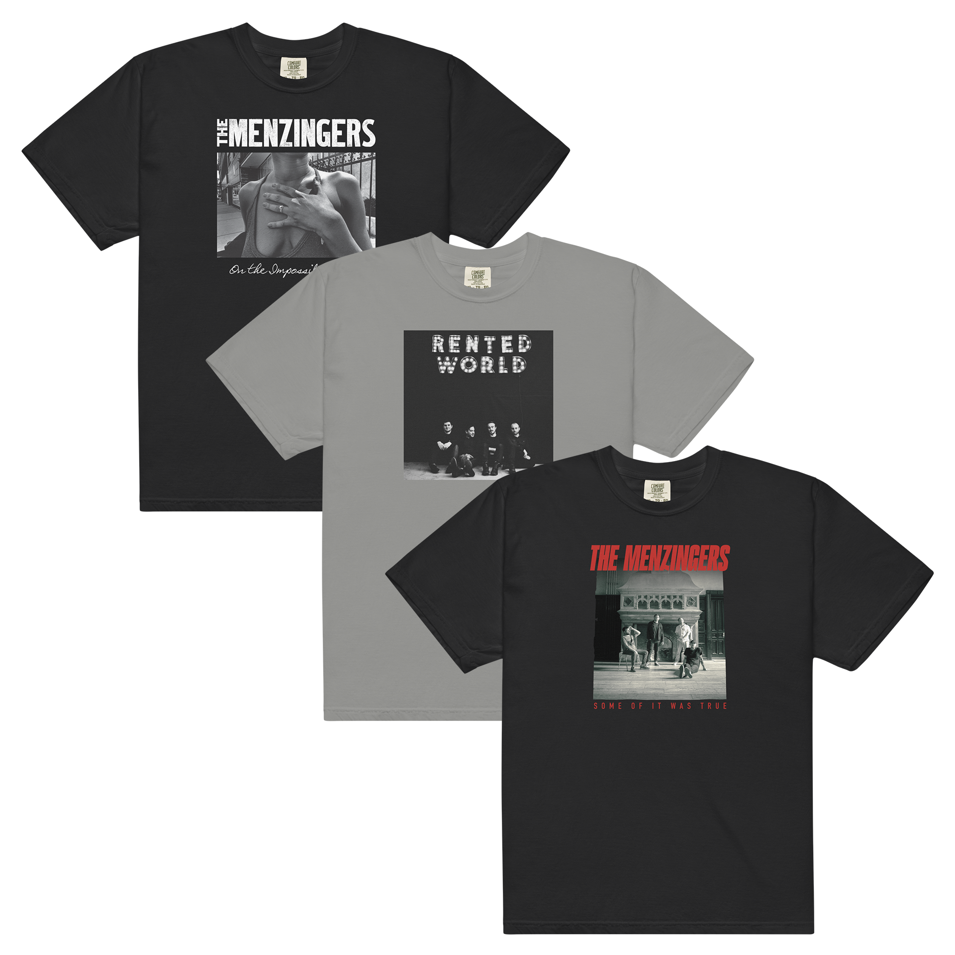 the-menzingers-t-shirt-bundle-3er-set-schwarz-grau-baumwolle image 1