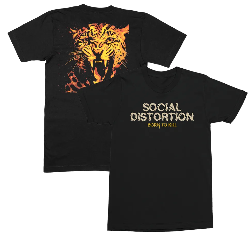 social-distortion-leopard-t-shirt-schwarz image 1