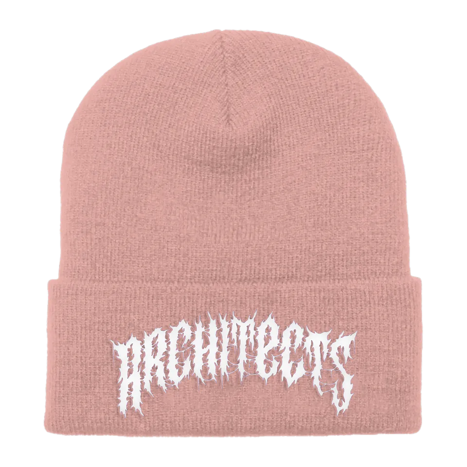 architects-logo-beanie-m-tze-rosa-stick-einheitsgr-e image 1
