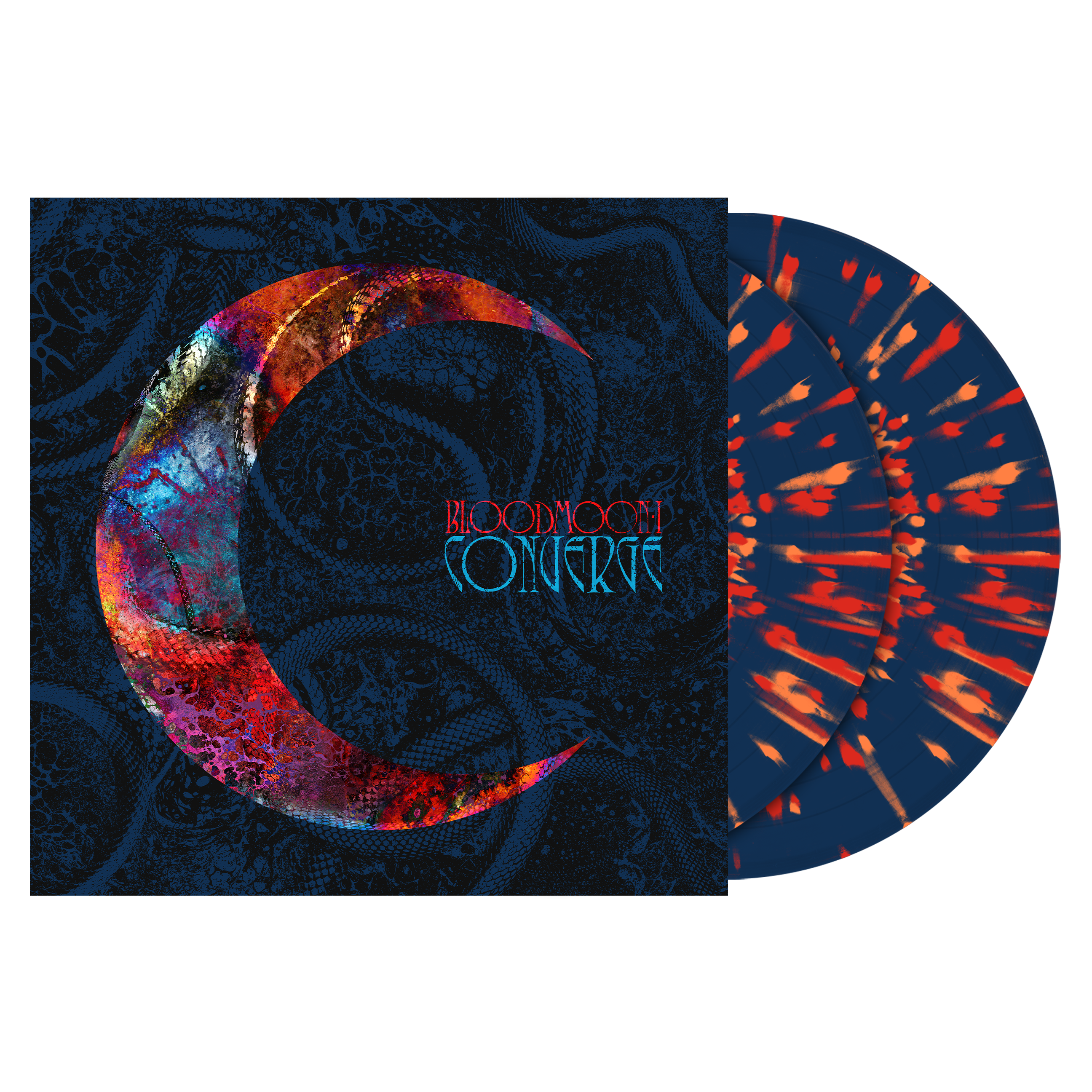 converge-bloodmoon-i-2xlp-vinyl-navy-red-orange-splatter image 1