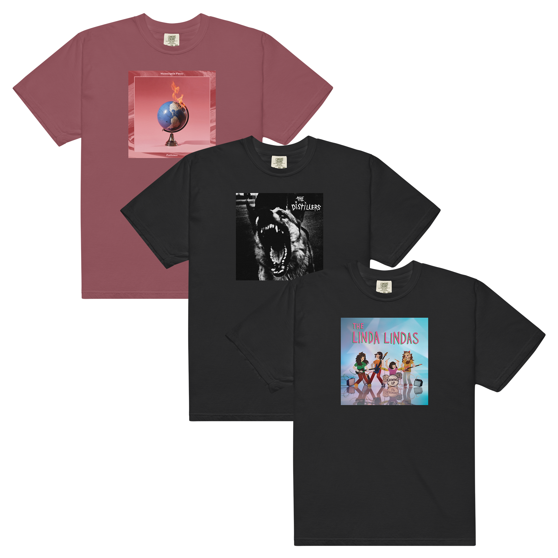 mannequin-pussy-distillers-linda-lindas-t-shirt-bundle-3er image 1