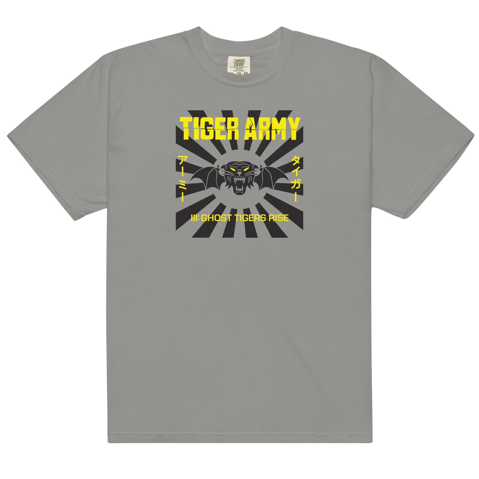 iii-ghost-tigers-rise-t-shirt-grau-ringspun-baumwolle image 1