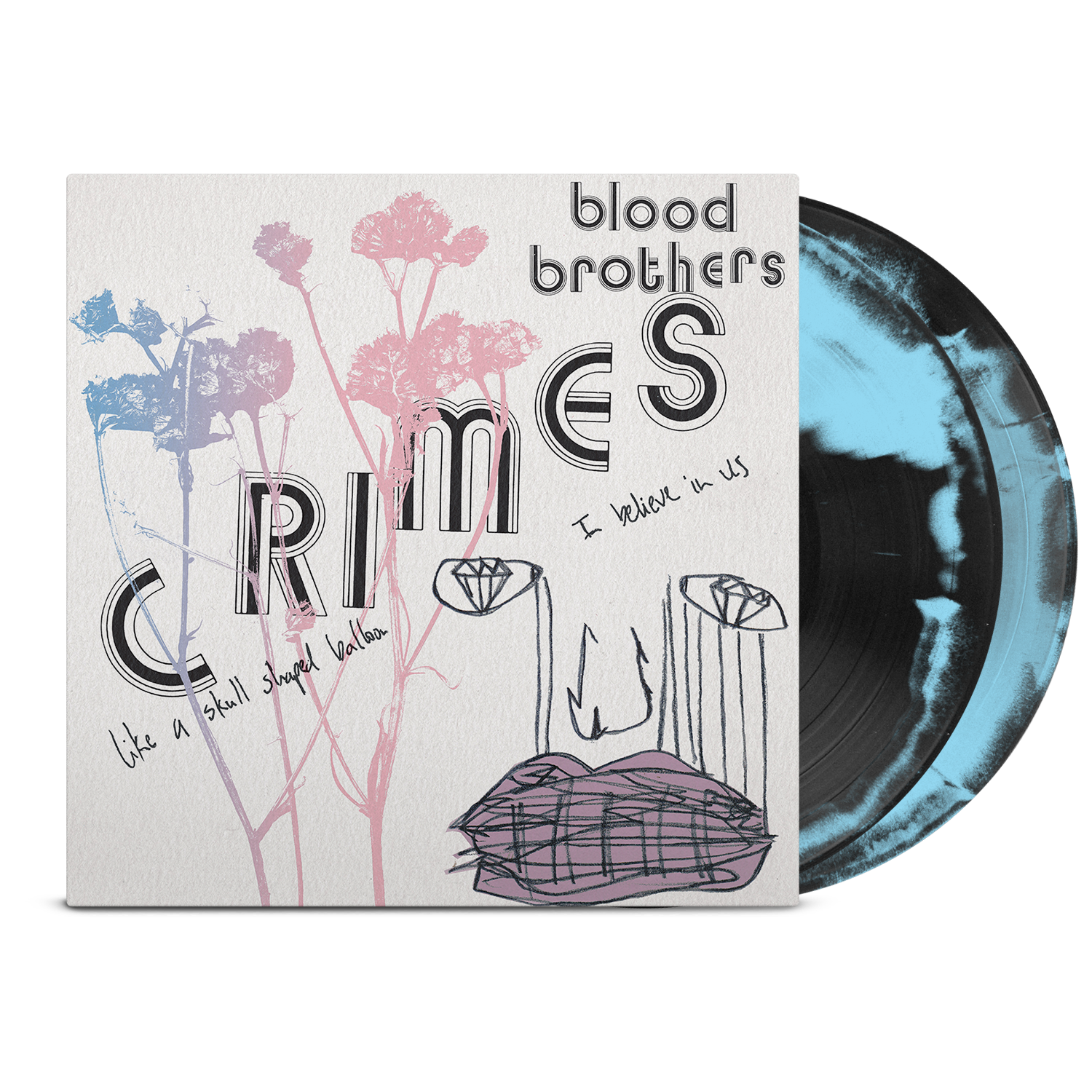 blood-brothers-crimes-2xlp-black-baby-blue-vinyl image 1