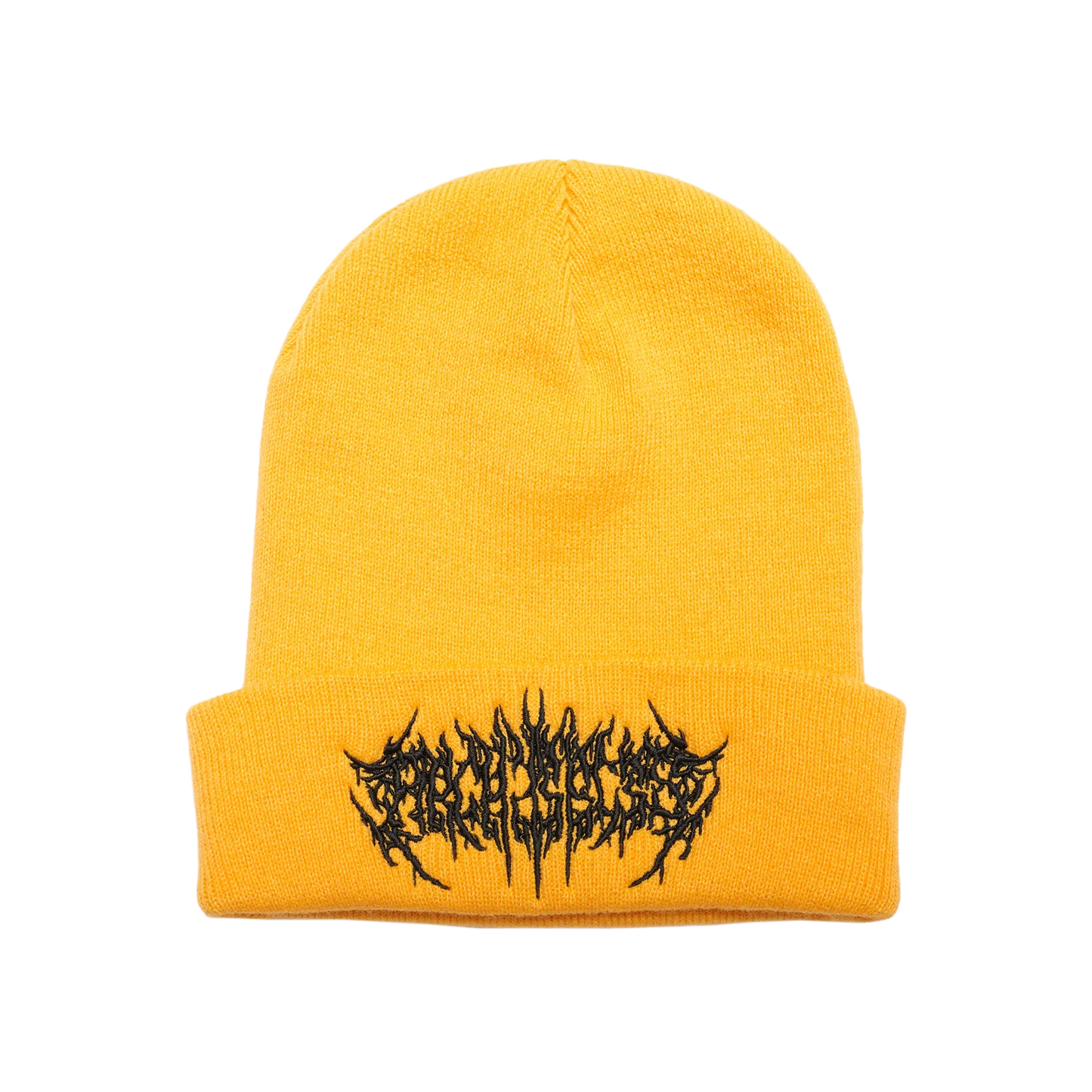 architects-metal-logo-beanie-gelb-stickerei-unisex image 1
