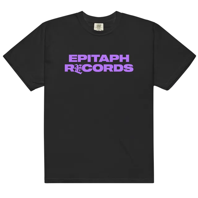 epitaph-records-logo-t-shirt-black-baumwolle-lila-logo image 1