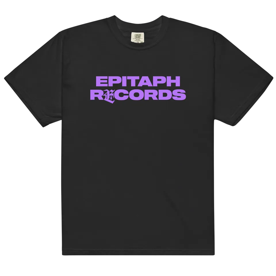 epitaph-records-logo-t-shirt-black-baumwolle-lila-logo image 1