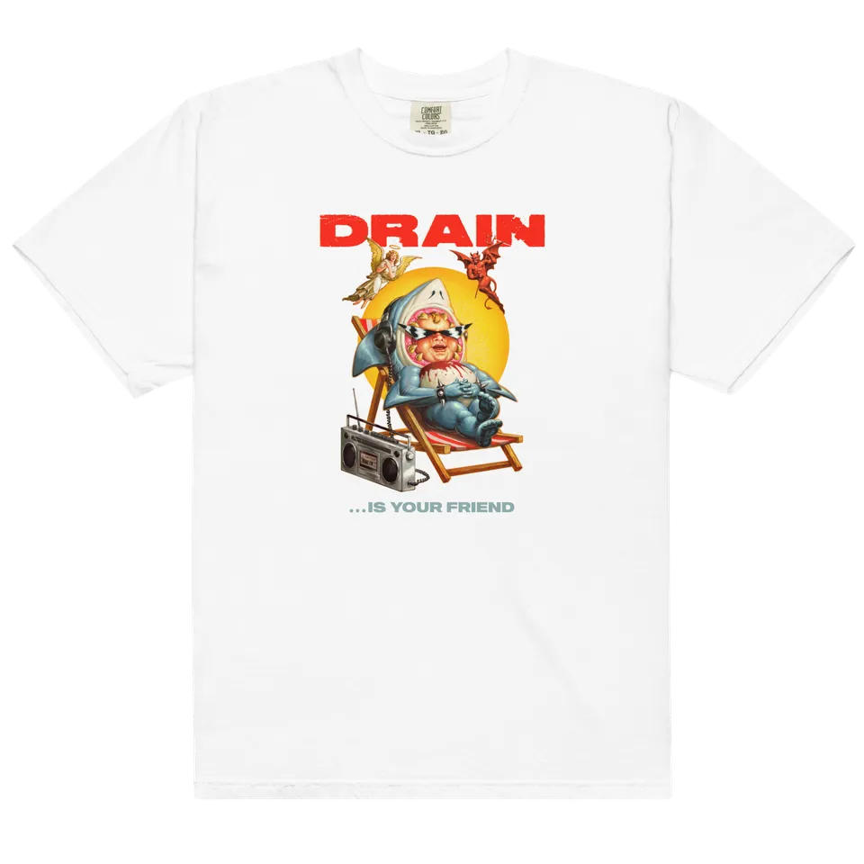 drain-is-your-friend-t-shirt-wei-baumwolle image 1