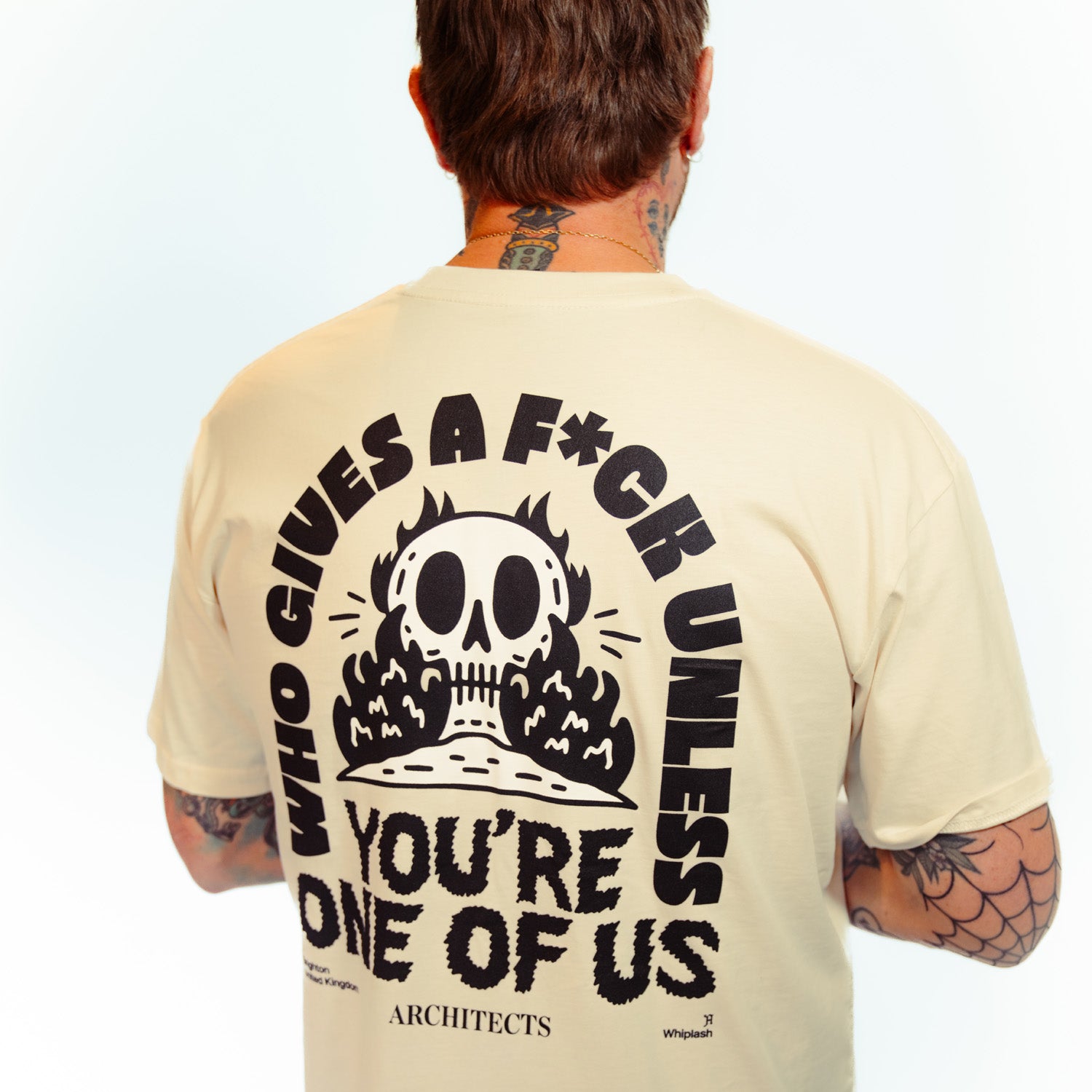 architects-who-gives-a-fuck-t-shirt-ecru-skeleton-baumwolle image 3