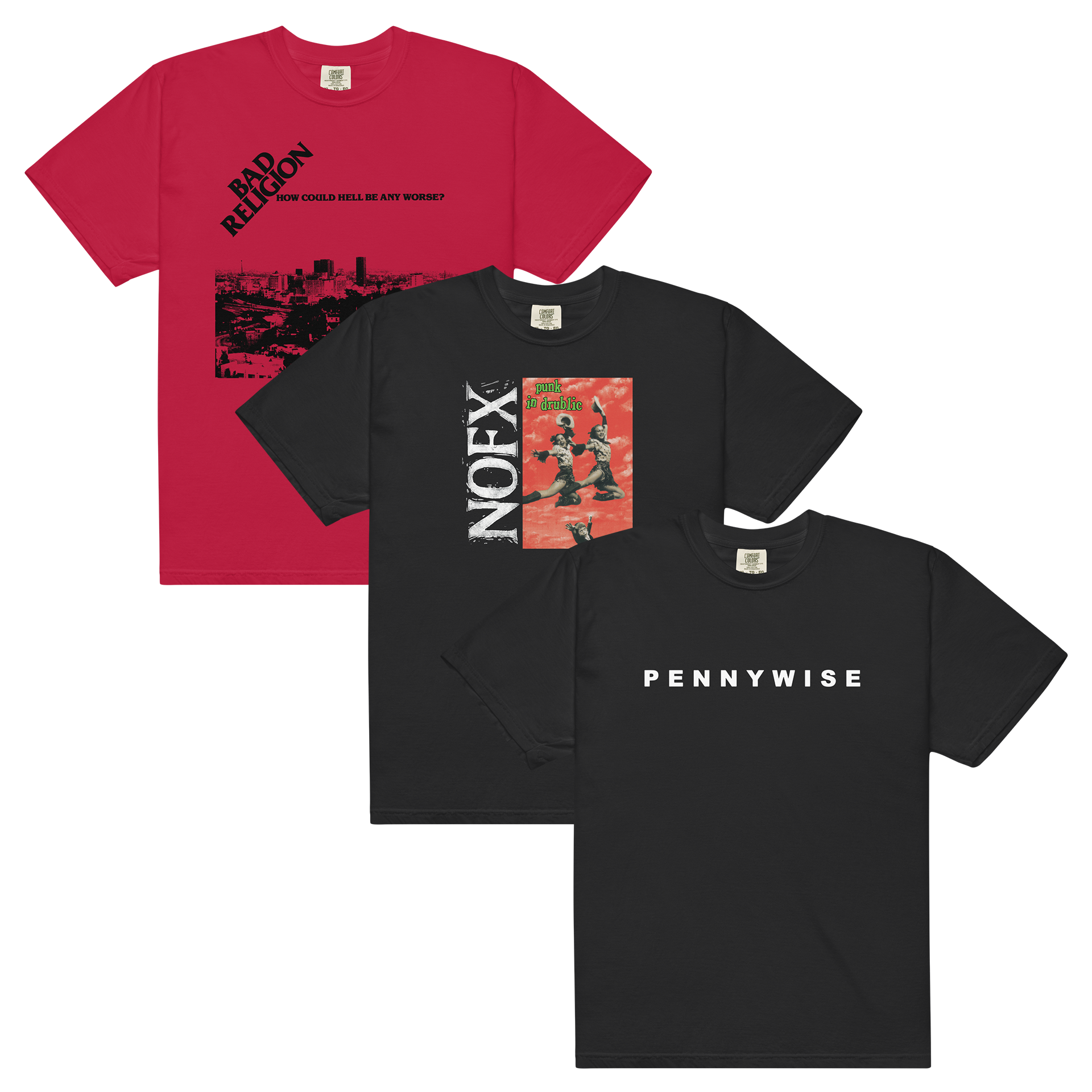 bad-religion-nofx-pennywise-t-shirt-bundle-3er-set image 1