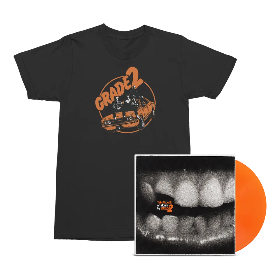 grade-2-talk-about-it-vinyl-orange-car-t-shirt-bundle image 1