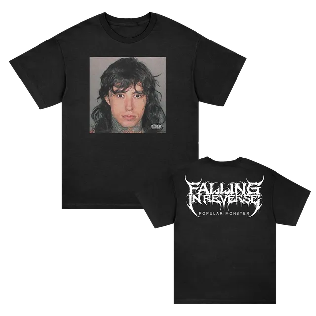 falling-in-reverse-popular-monster-cover-back-logo-t-shirt-schwarz image 1