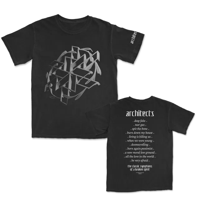 architects-classic-symptoms-t-shirt-schwarz-baumwolle image 1