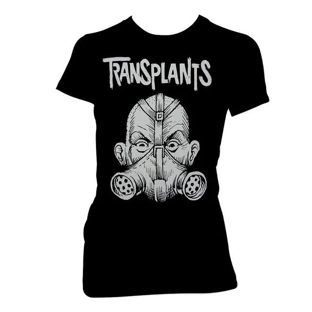 transplants-gas-mask-t-shirt-damen-schwarz-baumwolle image 1