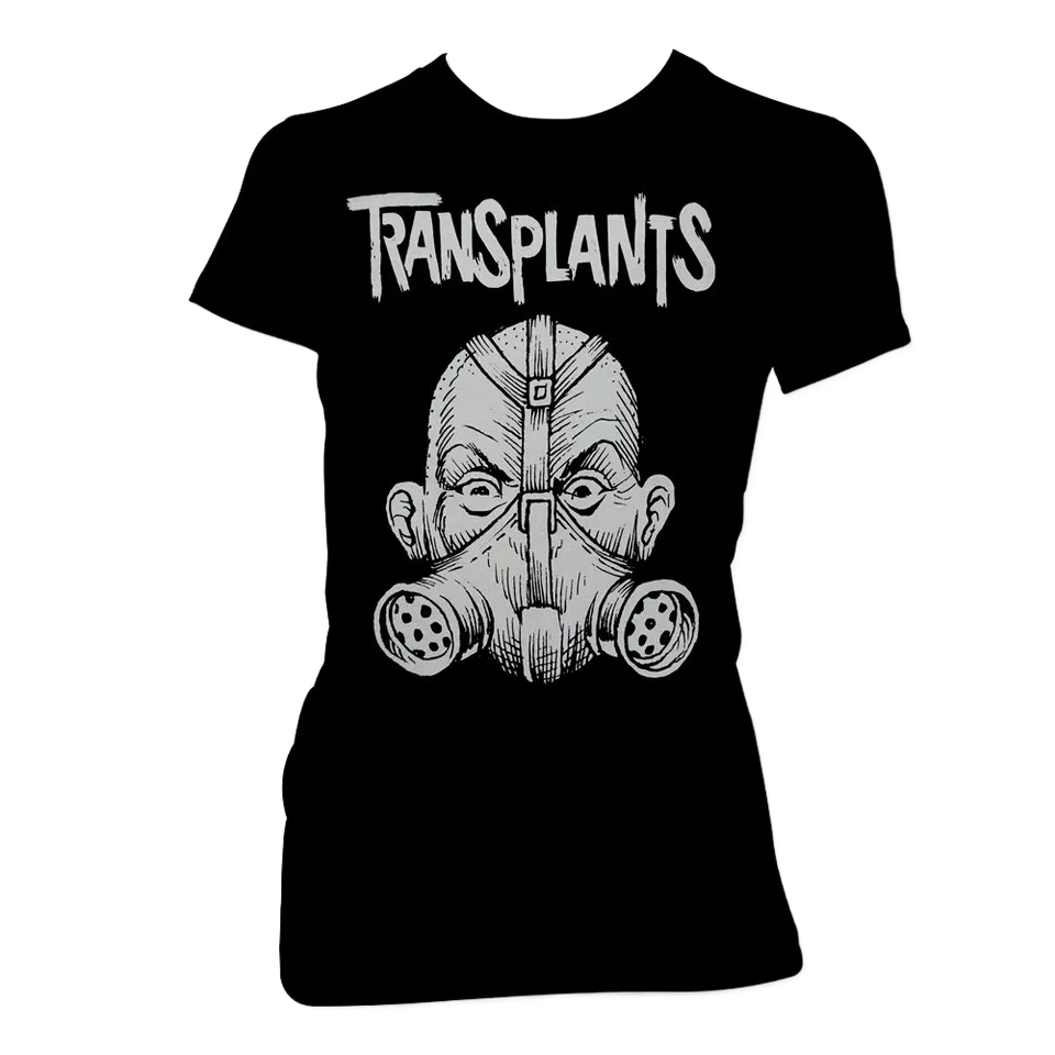 transplants-gas-mask-t-shirt-damen-schwarz-baumwolle image 1